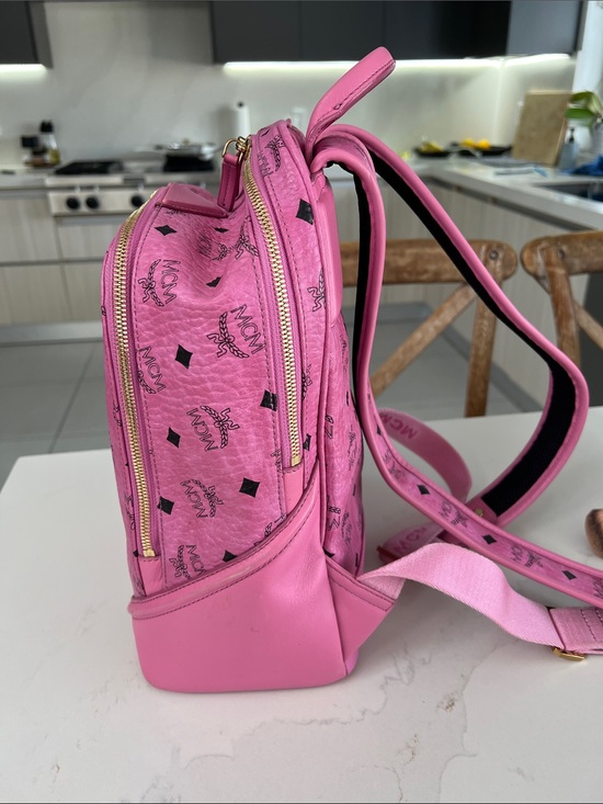AUTHENTIC MCM Pink Leather Backpack main image 5